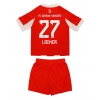 Camisa de Futebol Bayern Munich Konrad Laimer #27 Equipamento Principal Infantil 2025-26 Manga Curta (+ Calças curtas)